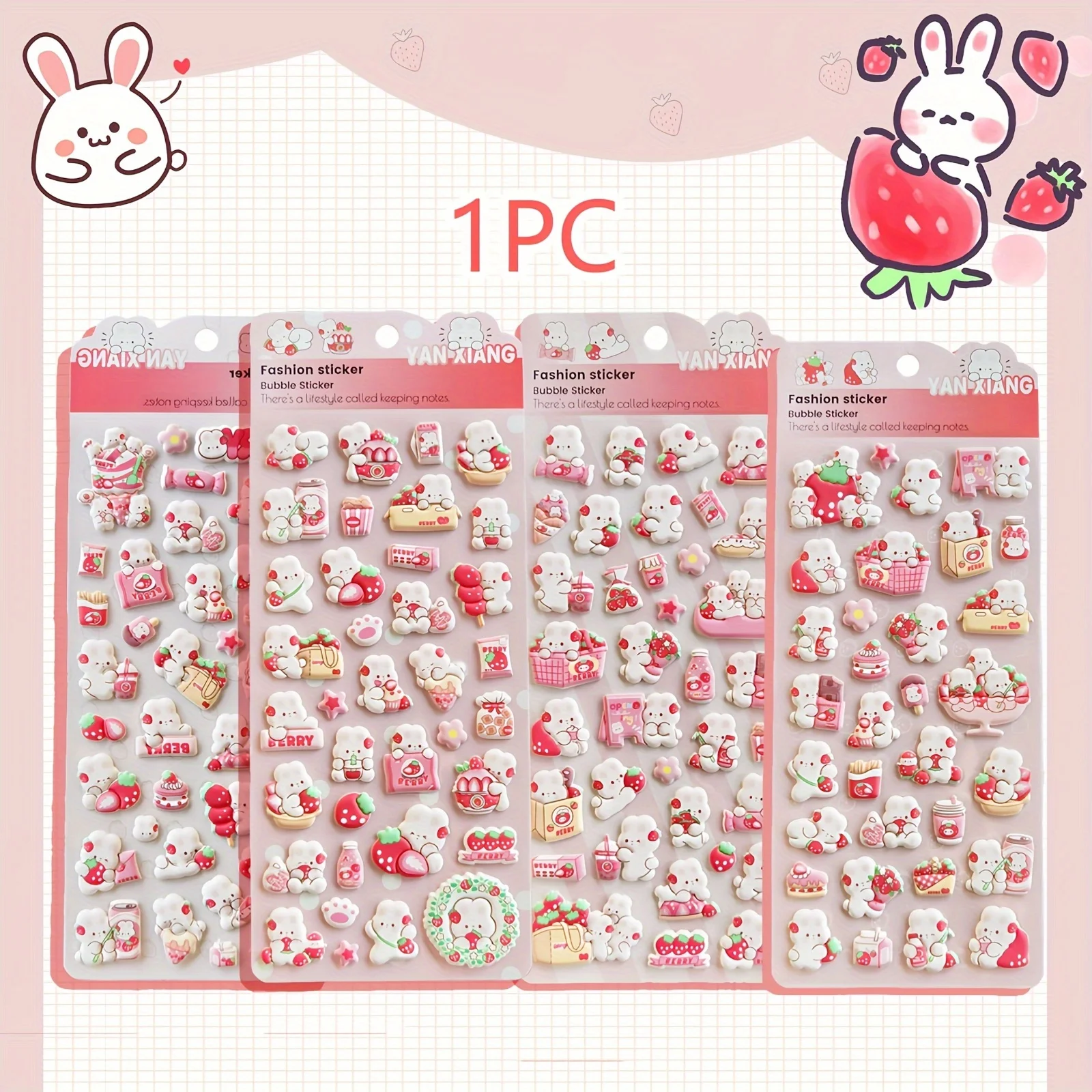 

Мини-наклейки кролик сердце