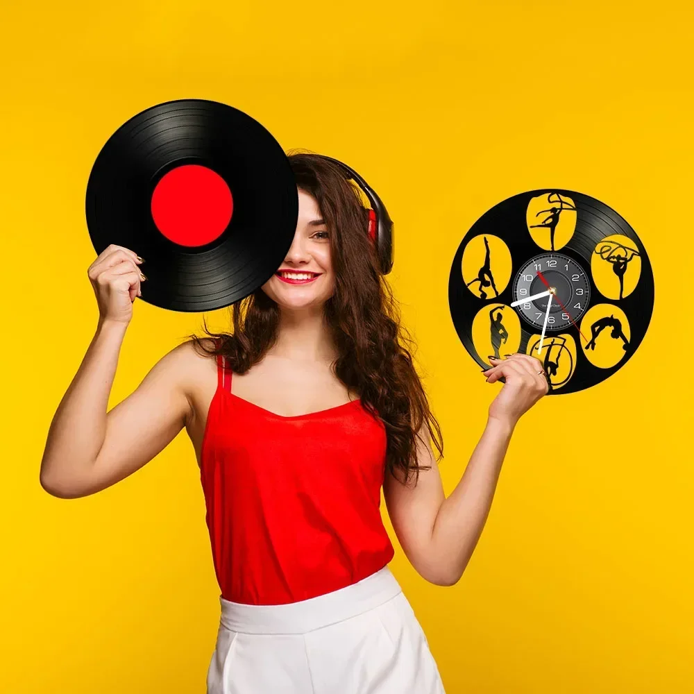 Настенные гимнастические часы wandk силуэты для девочек настенные художественные