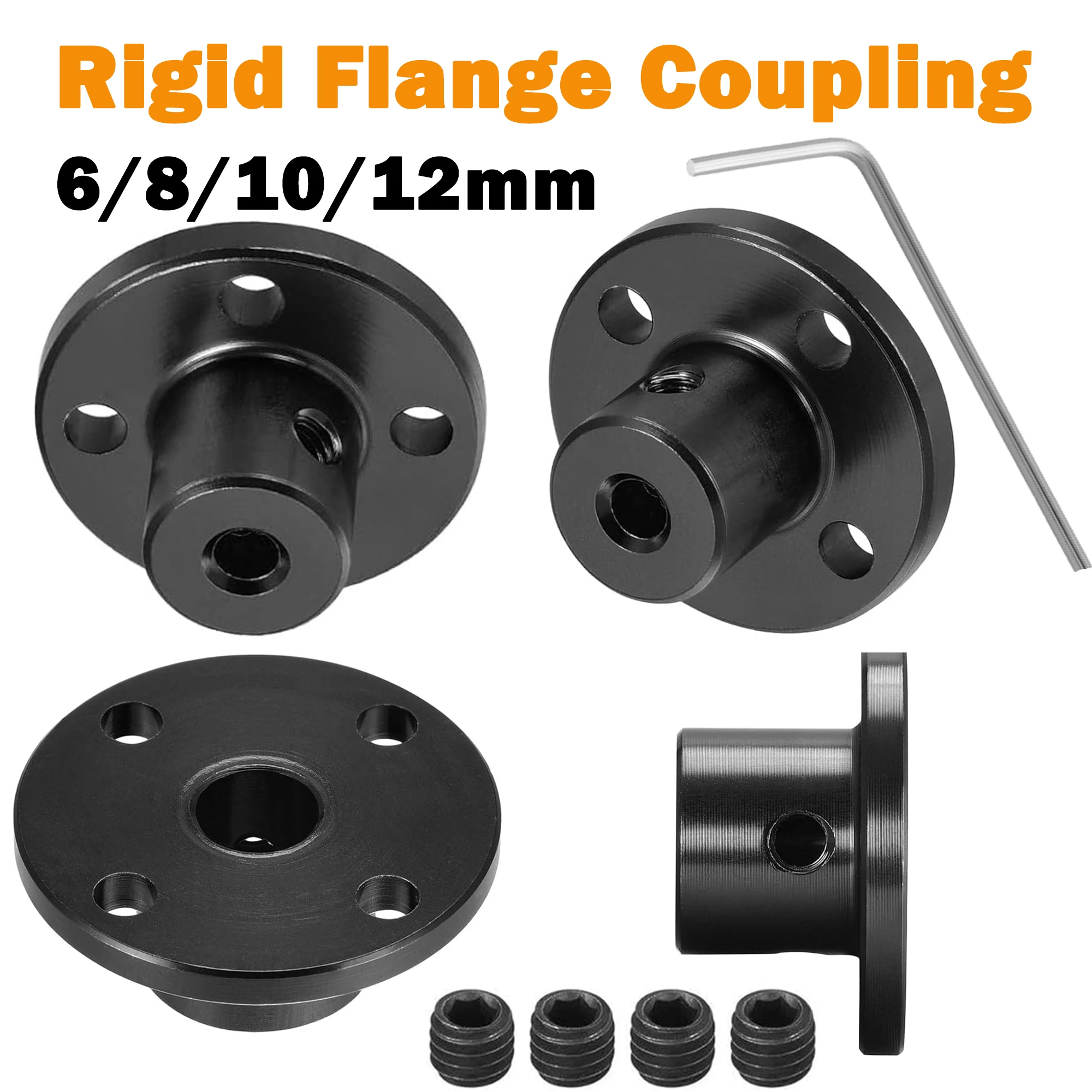 

Черная жесткая фланцевая муфта из углеродистой стали 6/8/10/12 мм