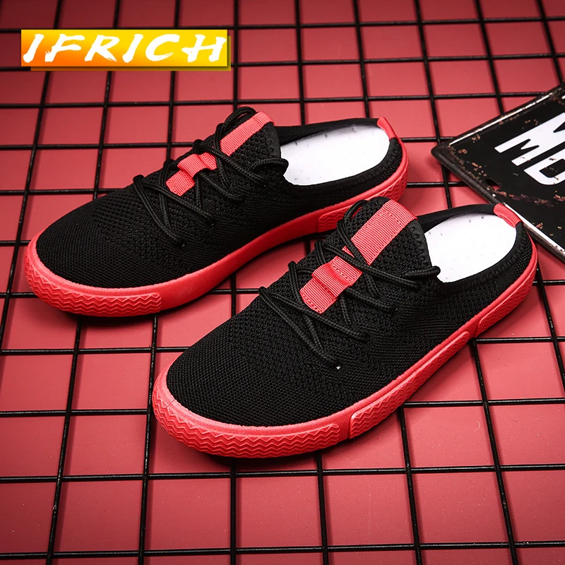 

Summer Shoes Mens Sneakers Half Drag Mesh Breathable Designer Shoe Men Comfortable Flats Men Shoes Fashion Half Slippers for Man