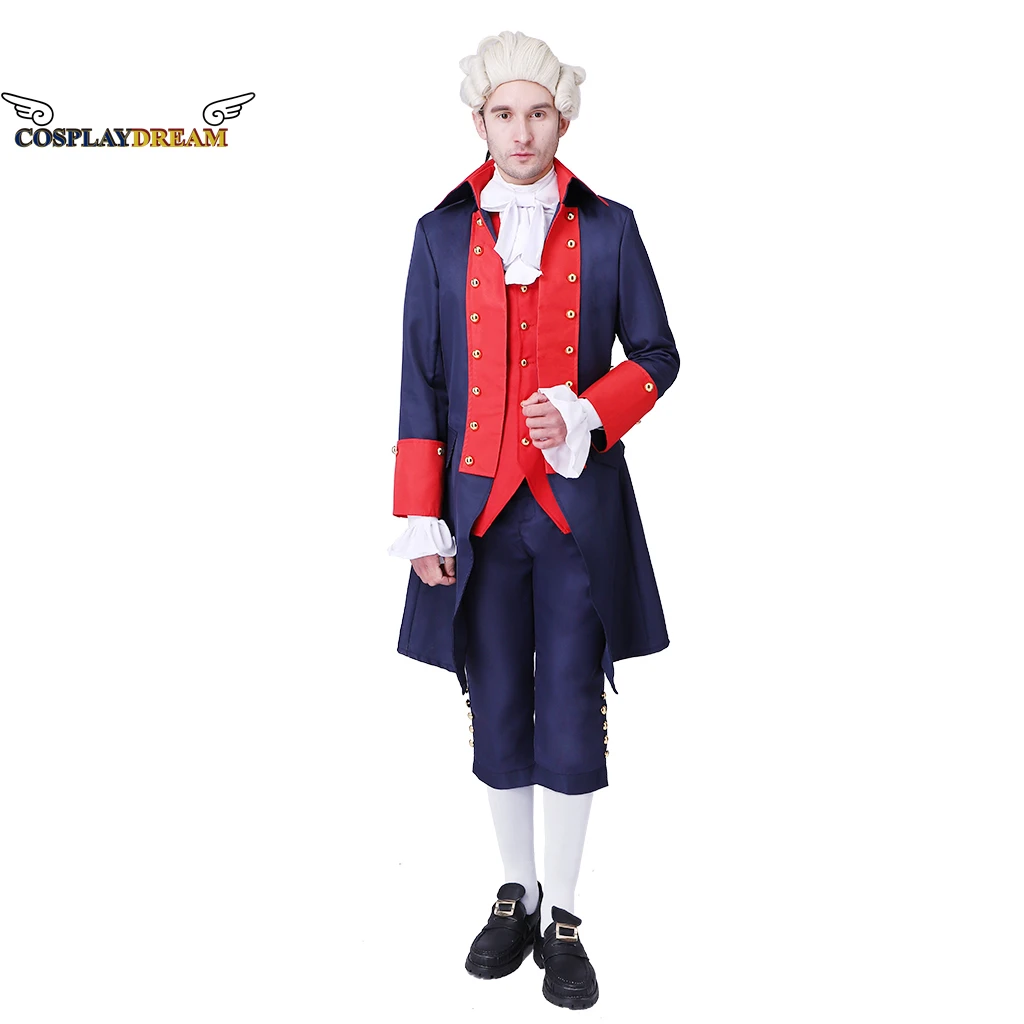 Костюм для косплея средневековой колониальной военной формы Гамильтон костюм