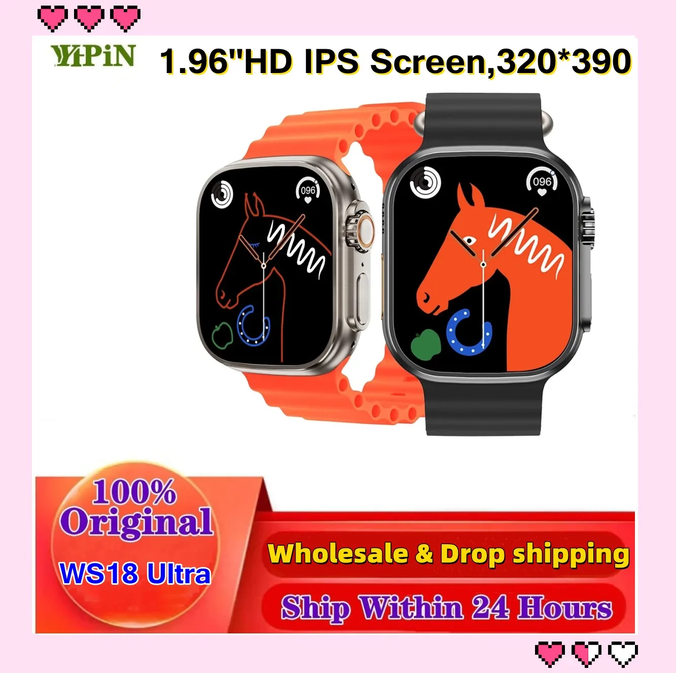 

New WS18 Ultra IWO Smart Watch Ultra Series 8 Men Women NFC IP68 Waterproof Bluetooth Call GPS Tracker Sport Smartwatch 2023