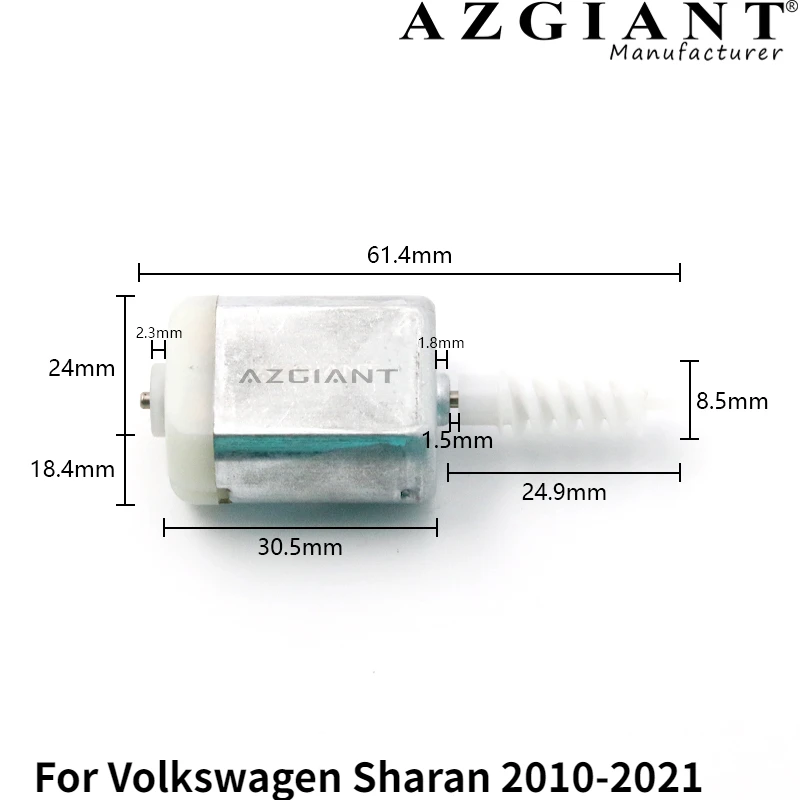 

For Volkswagen Sharan 2010-2021 Azgiant Central Door Lock Motor Replacement Kit for VW Original Mabuchi Motor FC-280SC-18165