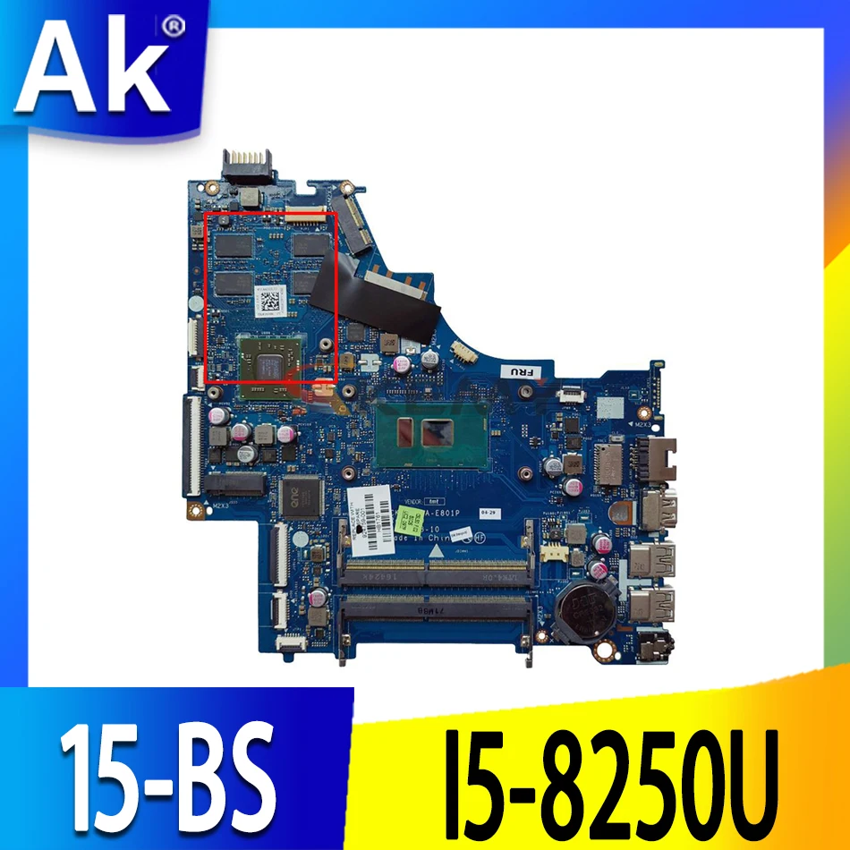 

Материнская плата для ноутбука HP 250 G6 15-BS 934910-934910 LA-E801P 001 с I5-8250U DDR4 R5 M330 2 Гб GPU CPU 601 Test