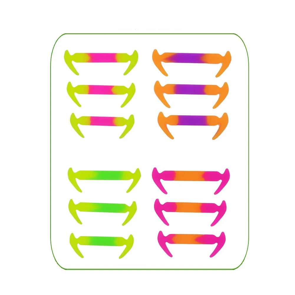 

12 шт., эластичные силиконовые шнурки для обуви