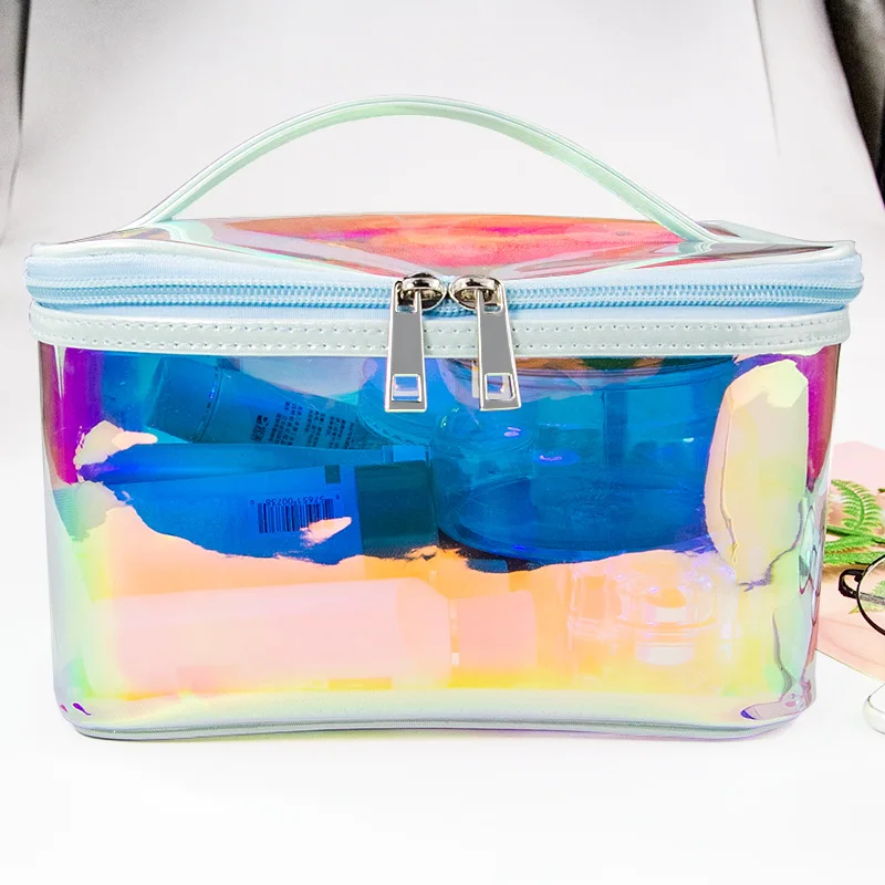 

Large-capacity Portable Cosmetic Bag Korean Version of The Laser TPU Transparent Travel Cosmetic Bag