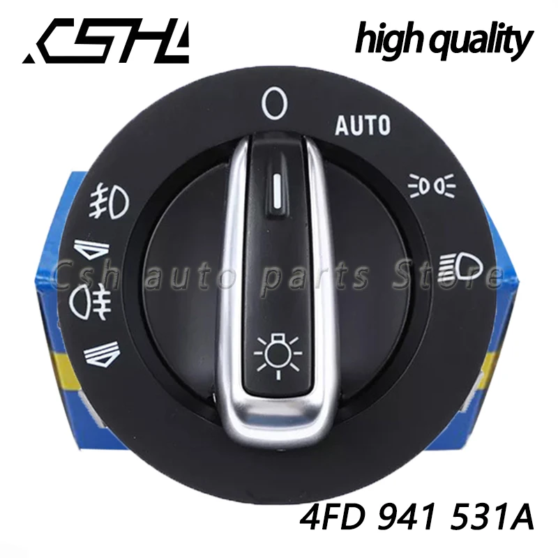 

4FD941531A Car headlight Switch control knob for AUDI A6 C6 Avant Q7 4LB A6 Allroad C6 2006-2015 replace 4F1941531E 4FD941531