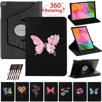 360 rotating tablet stand case for samsung galaxy tab a8 10 5tab a7 10 4a 10 1tab s6 lite 10 4 butterfly print shell cover