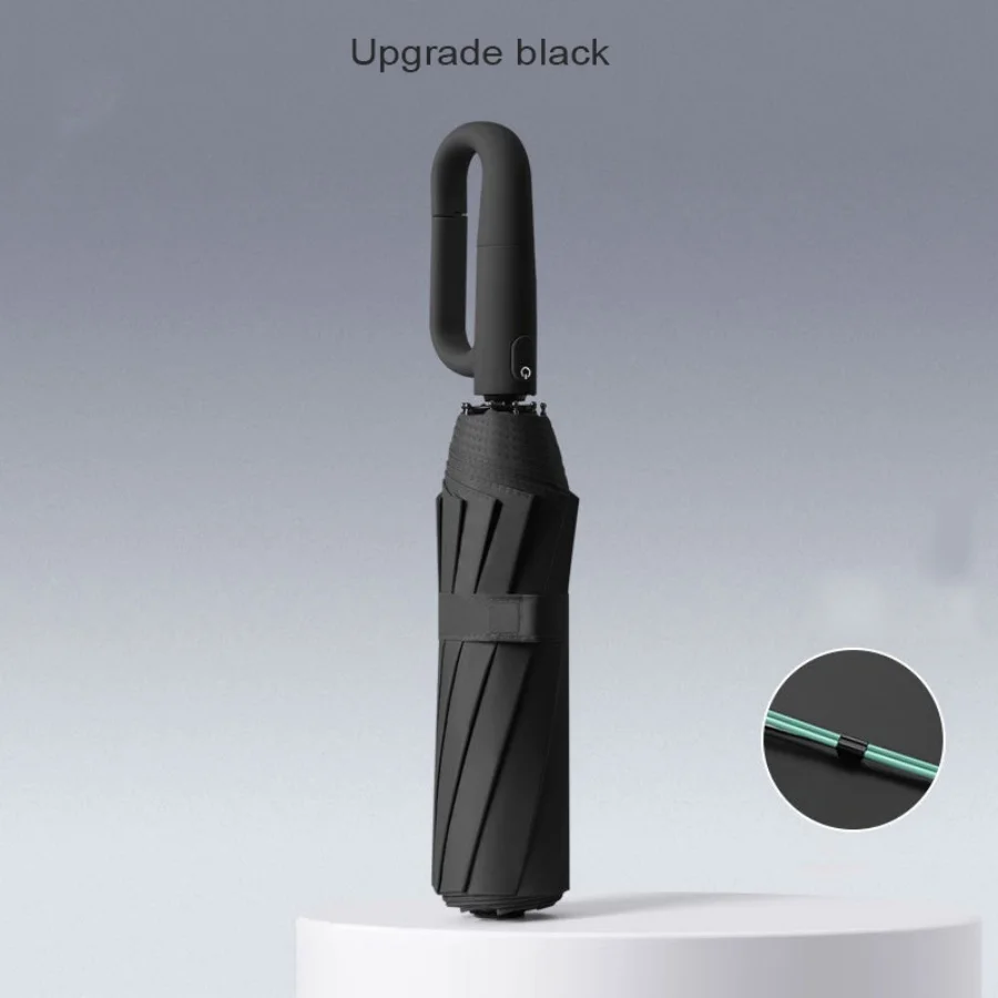 

Полностью Автоматический Зонт 105 См С Кольцевой Пряжкой И Карабином, Ветрозащитный Солнцезащитный Козырек