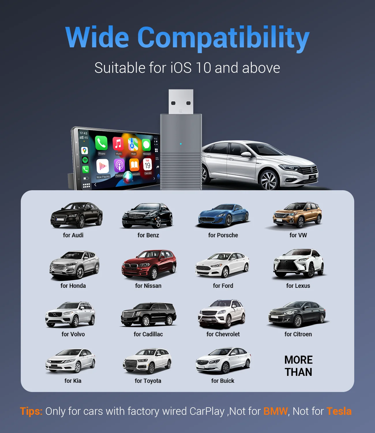 Ottomotion MINI Wireless Android Auto Adapter USB Stick Автомобильные аксессуары для Skoda VW Mazda Toyota Kia Ford