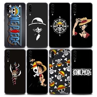 one piece luffy logo straw hat phone case for samsung a10 e s a20 a30 a30s a40 a50 a60 a70 a80 a90 5g a7 a8 2018 soft silicone
