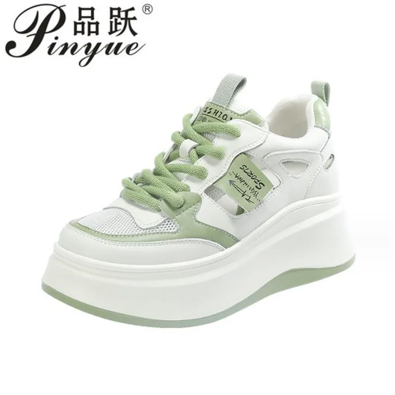 Женские кожаные туфли на танкетке 6 см