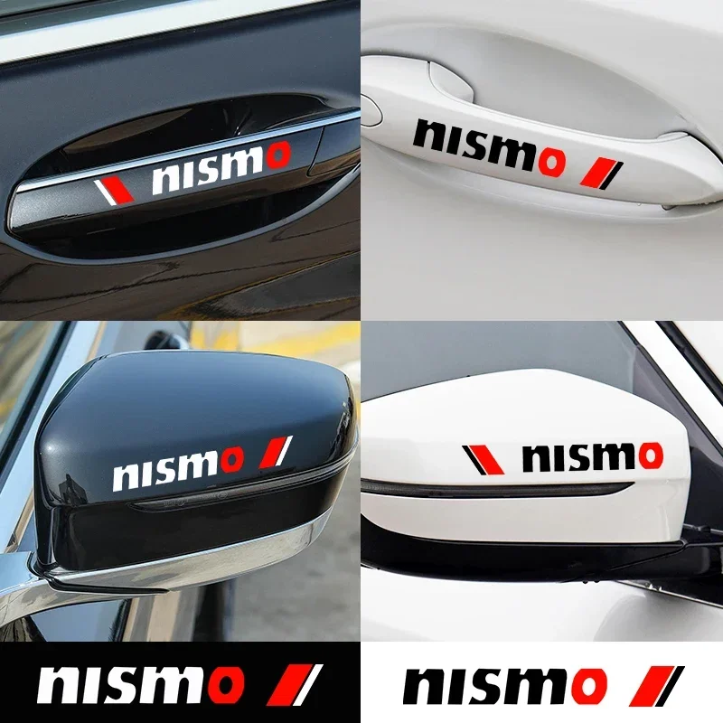 4 шт. наклейка на дверную ручку автомобиля для Nissan Nismo Logo Qashqai J11 J12 Teana Altima Ariya Juke Murano