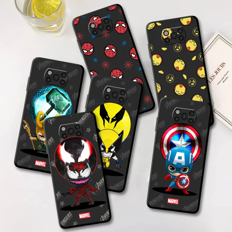 

Case For Xiaomi Mi Poco X3 X4 NFC M3 Mi 11 11T 10 T 9T 12 9 10T Lite Silicone Back Phone Cover Marvel Loki Captain