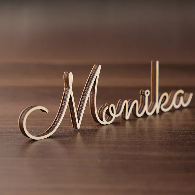 

Personalized wedding place table cards Laser cut names Guest names Weddings place card name signs Place settings Bride and Groom