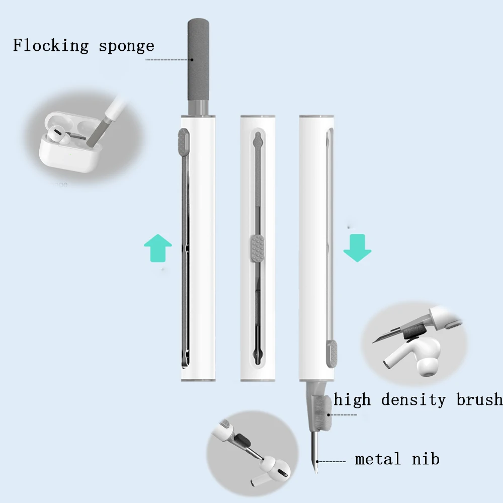 

3 In 1 Airpods Cleaning Kit Earbuds Cleaning Pen Durable Brush Earphones Cleaning Tools Earphone Headphone Cleaner For Iphone