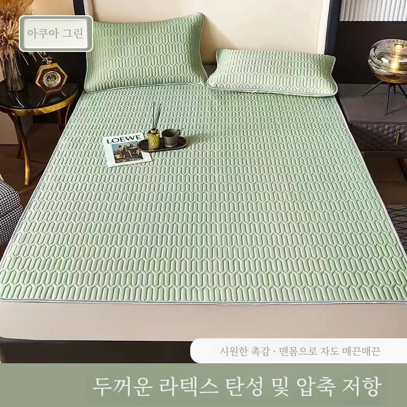 JY @ Summer Ice Silk Летний цельный однотонный летний коврик для кровати Mat L Подушка