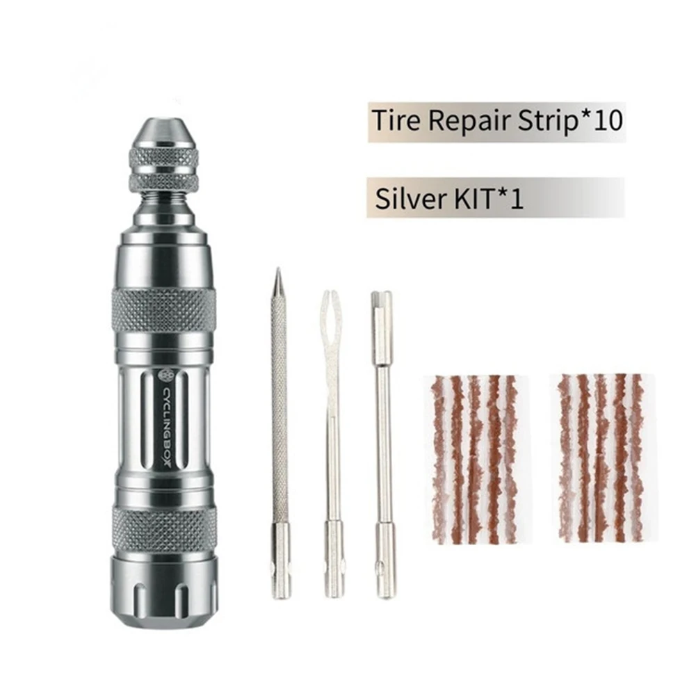 

Tubeless MTB Tyre Puncture Repair Kit Bike Puncture Repair Tool Maintenance Set Sealant Rubber Stripes Mini Repair Equipment