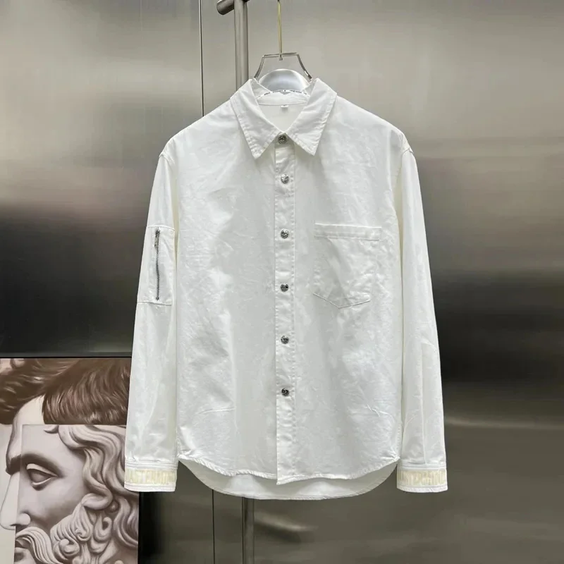 

Mastermind Japan Men's Long-Sleeved Shirt 2023 Autumn Japanese Dark Wind Trend Skull Print MMJ Casual Denim Cardigan Thin Tops