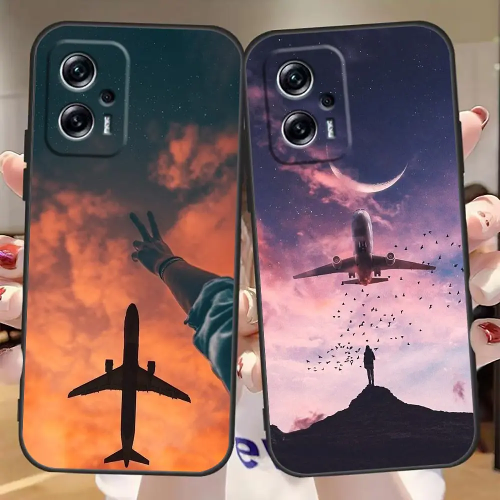 

Aircraft Plane Airplane Case For Redmi Note 12 11 10 9T 9S 9 8T 8 7 6 5 5A 4 A1 GO Pro Aprime 5G 4G Case Funda Cqoue Shell Capa