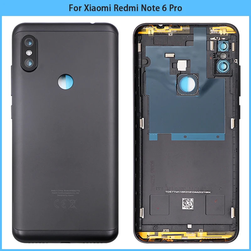 

Original For Xiaomi Redmi Note 6 Pro Battery Cover Back Cover Rear Door Note6 Pro Housing Case Side Key Button Replacement Parts