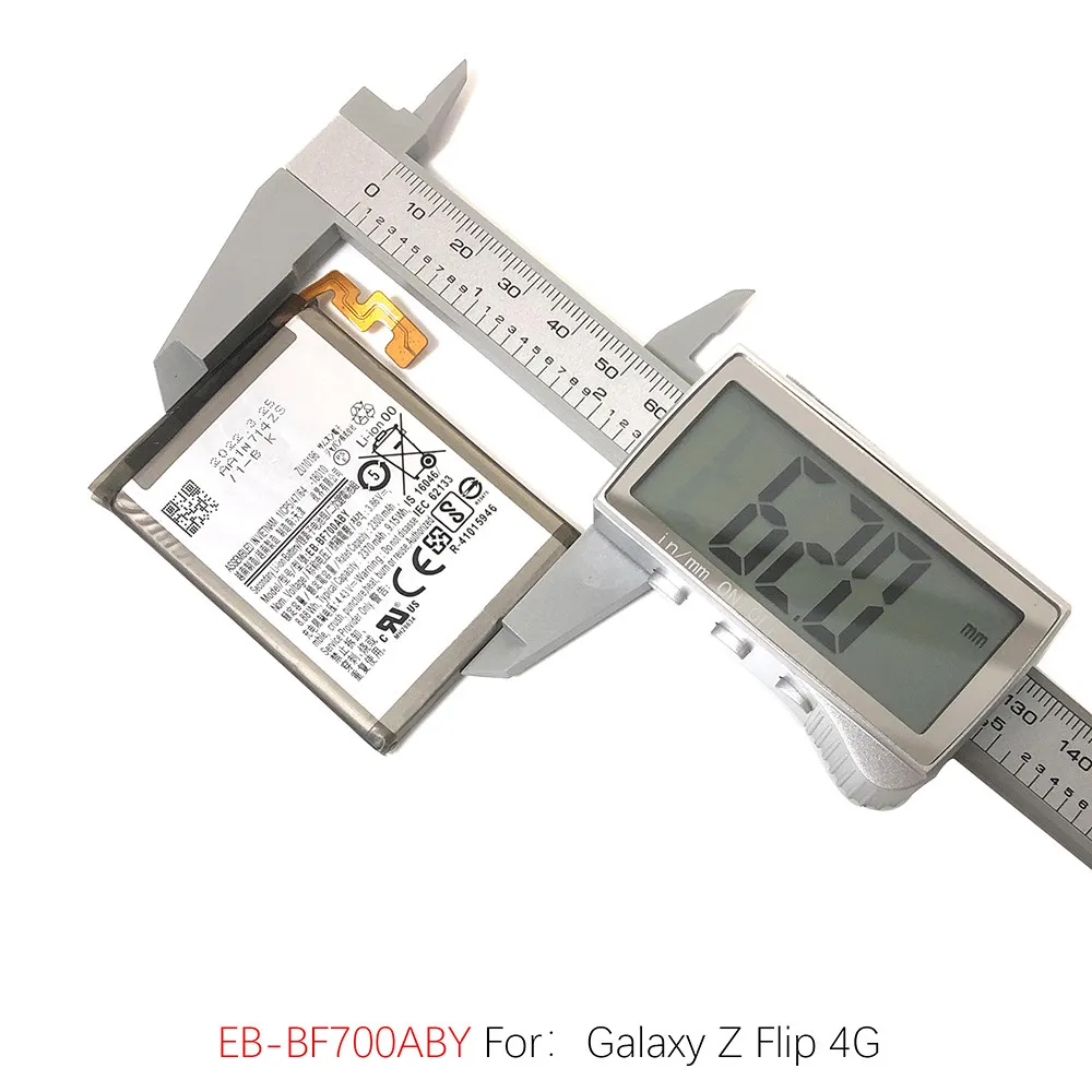 Фото Новые аккумуляторы EB-BF700ABY EB-BF701ABY 2370 мАч + 930 мАч для складного мобильного телефона Samsung Galaxy Z Flip 4G SM-F7000 №3