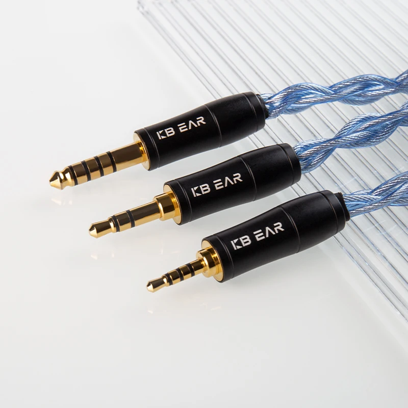 KBEAR Glaze 4 Core High Purity OFC Silver-plated Cable For MMCX/2PIN/QDC Connector In ear Monitor Aurora INK Earphone iem on - Кабель KBEAR Glaze 4 Core High Purity OFC с покрытием из серебра для наушников In Ear Monitor Aurora INK с разъемами MMCX/2PIN/Q