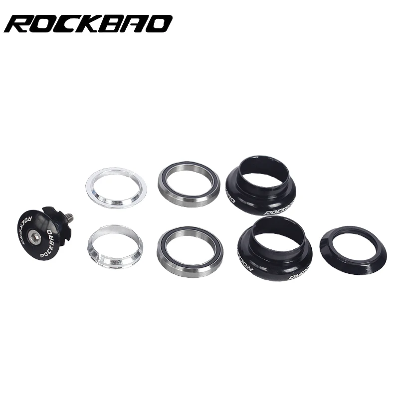 Фото Велосипедная гарнитура ROCKBAO-MTB, герметичная крышка с 2 подшипниками, детали для горного велосипеда из сплава, вынос вилки без резьбы, 34 мм, 28,6 мм №3