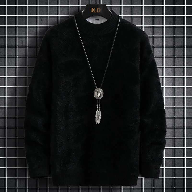 Keep Warm Pull Homme New Winter Casual Mink Cashmere Sweater Men Luxury Brand Pullovers Top Quality Mens Christmas Sweaters