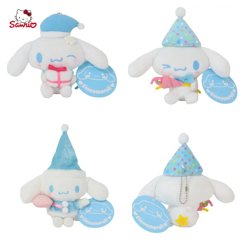 

Милая Рождественская шапка с кулоном в виде девичьего сердца Sanrios, плюшевая набивная Аниме Кукла, подарок на день рождения, игрушка для дете...