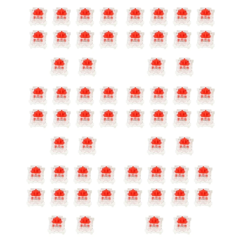 

60Pcs Plastic For Cherry Red 3 Pin MX RGB Mechanical Switch Keyboard Replacement