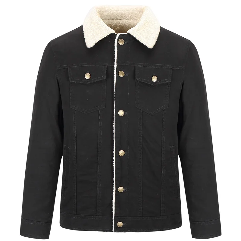

Autumn and Winter Lambskin Fleece Thickened Men's Casual Jacket