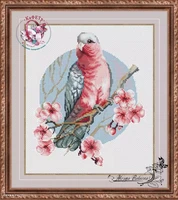 cross stitch handmade 14ct counted canvas diycross stitch kitsembroidery two beautiful parrots 31 35
