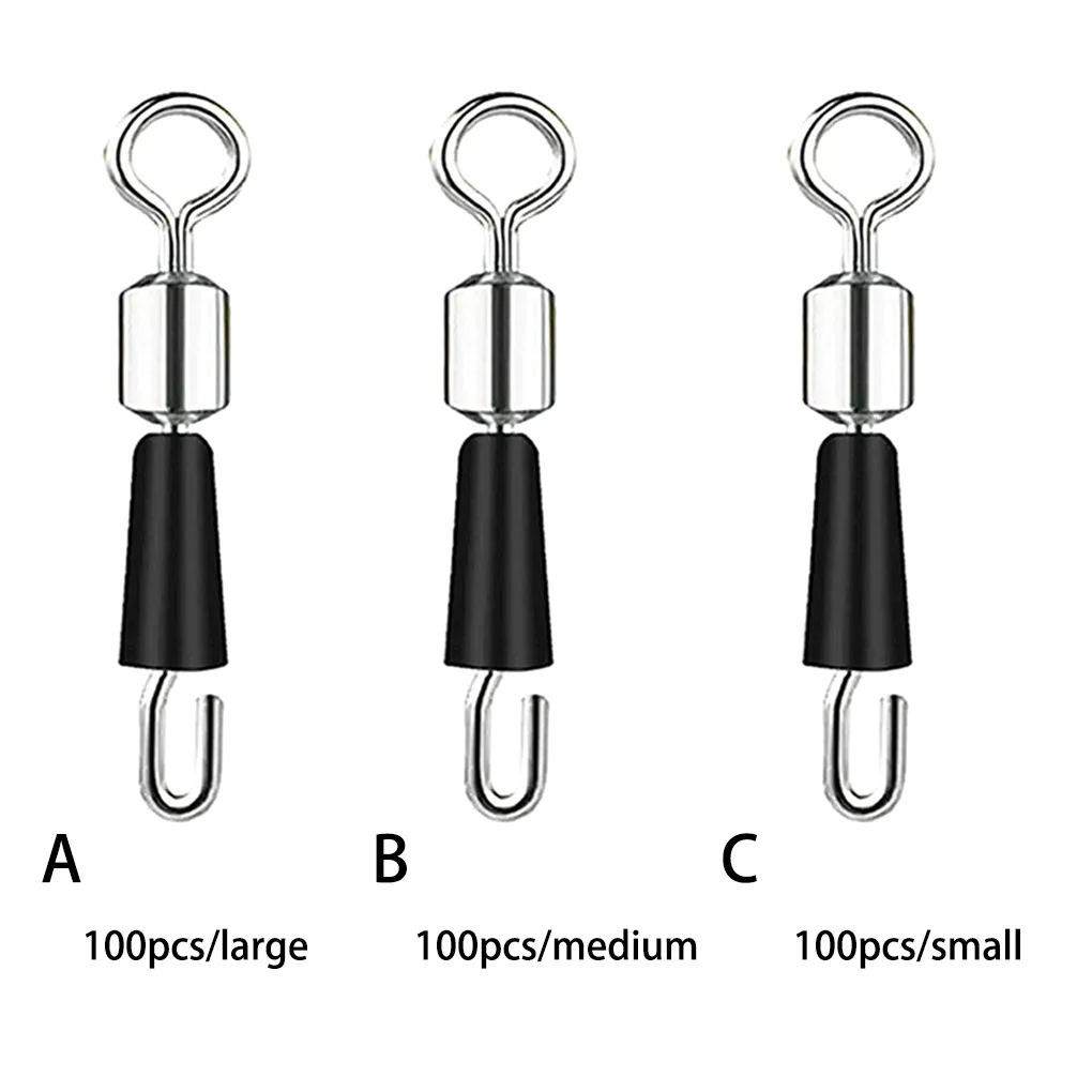 

100 Pieces Link Swivel High-strength Hook Connector Fish Accessories Professional Fishing Tackle Fastlink Clip Large Size