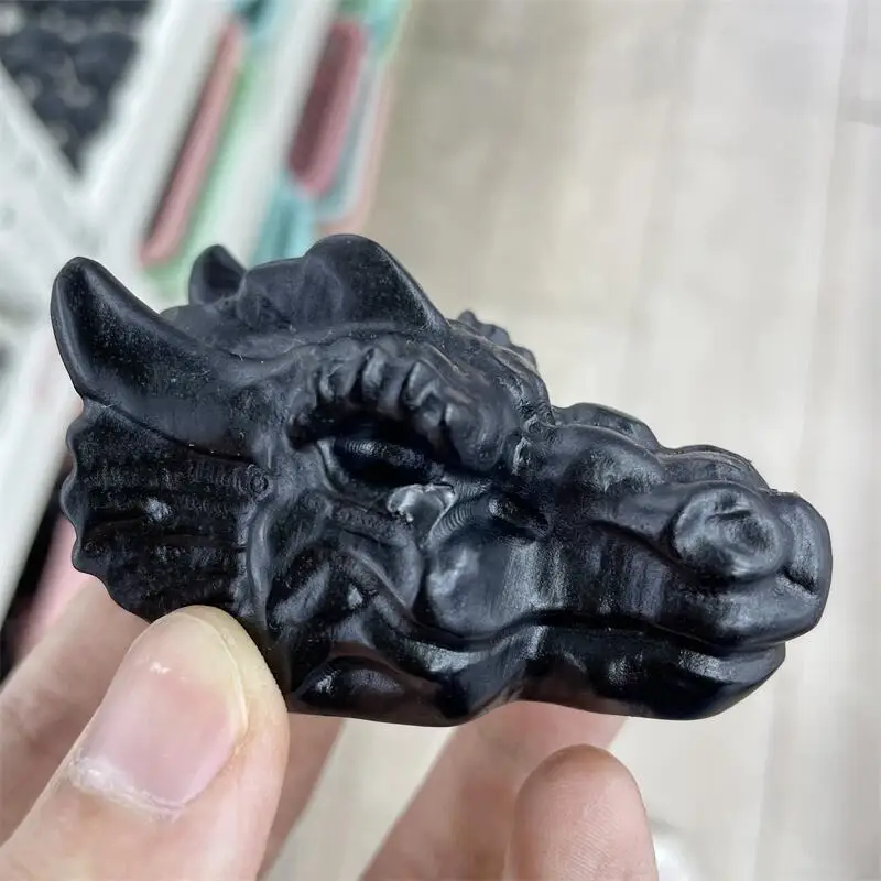 

1 шт., фигурка фэн-шуй из натуральных черных искусственных камней, 6,5 см