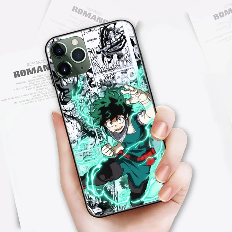 Чехол для телефона My Hero Академия Izuku Deku для IPhone 14 13 12 11 XS X 8 7 6 Plus Mini Pro Max SE 2022, мягкий черный чехол для телефона (art.: 3920bedf5f438) - 3920bedf5f438