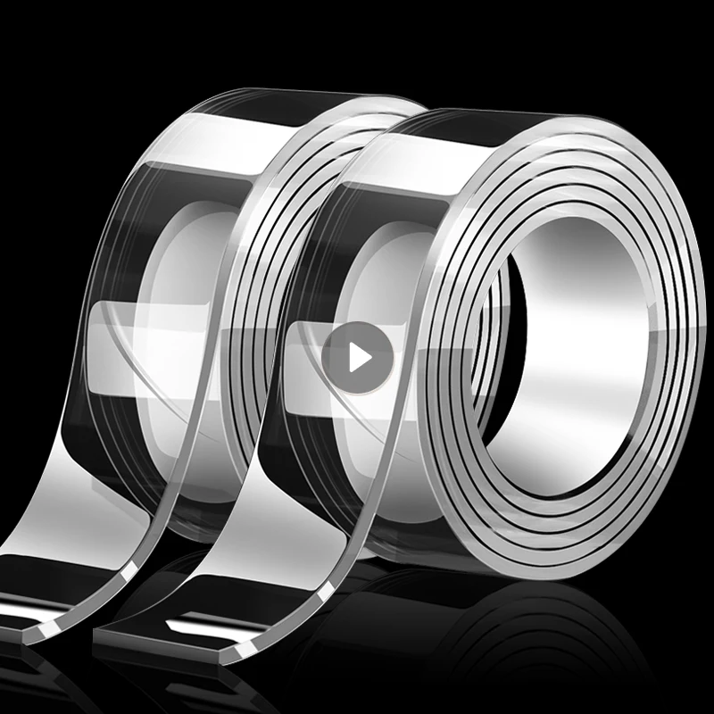 

Лента нано Двусторонняя прозрачная многоразовая, 3 м