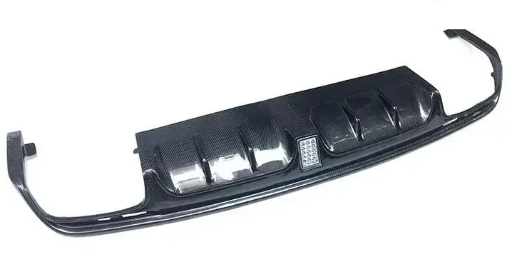 Настоящее углеродное волокно задний бампер спойлер крышка диффузора багажника и