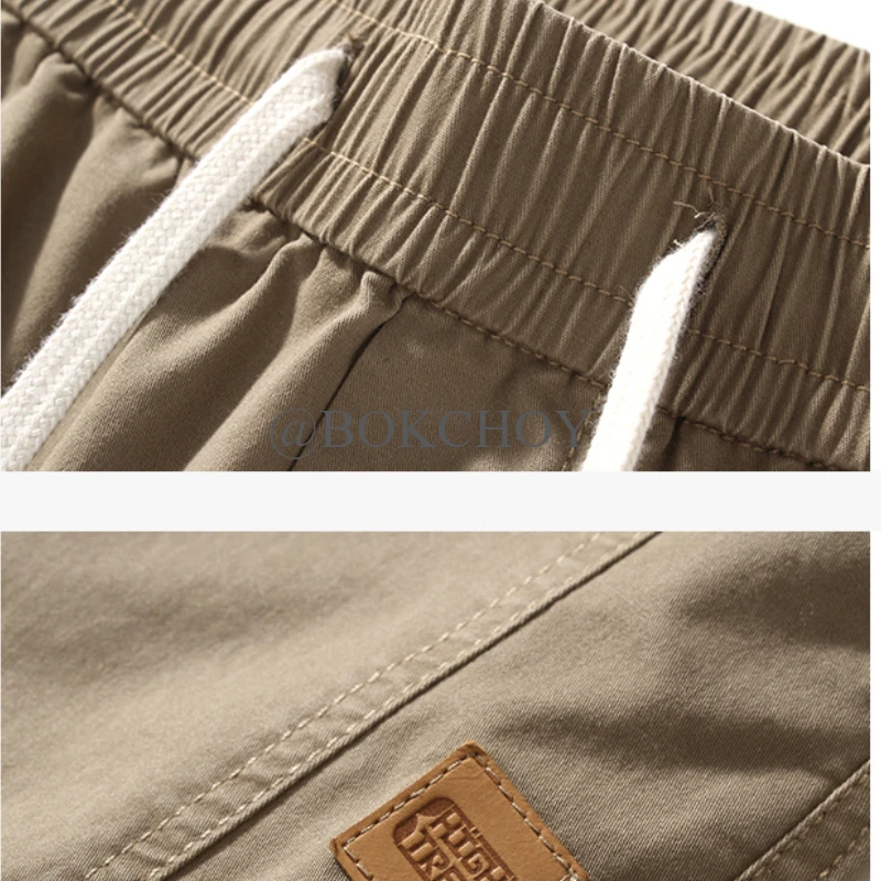 Повседневные хлопковые брюки на шнурке для мужчин одежда однотонная уличная