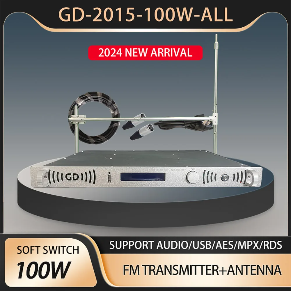 GD-2015 FM-трансмиттер радиостанция 87 5-108MHz MPX/RDS/USB
