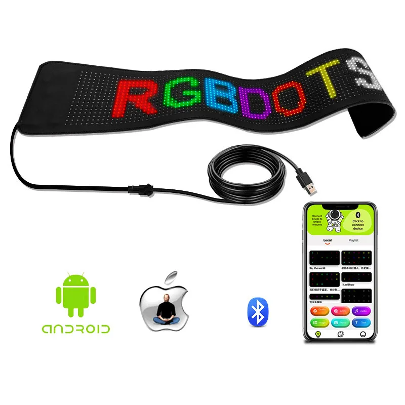 

USB прокрутка рекламный светодиодный рюкзак знак Bluetooth управление через приложение логотип светильник пользовательский текст шаблон фотография