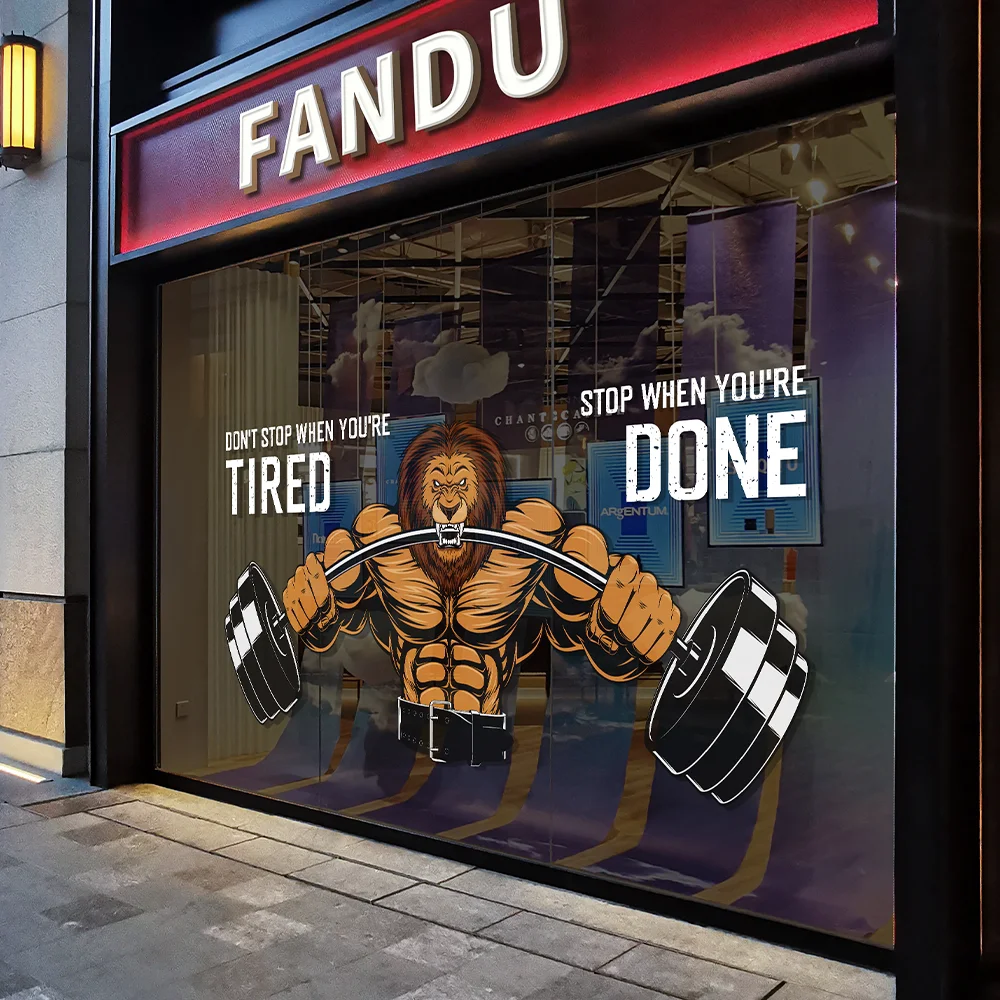 QiAds на заказ Sense of power декоративная пленка для спортзала английская стеклянная