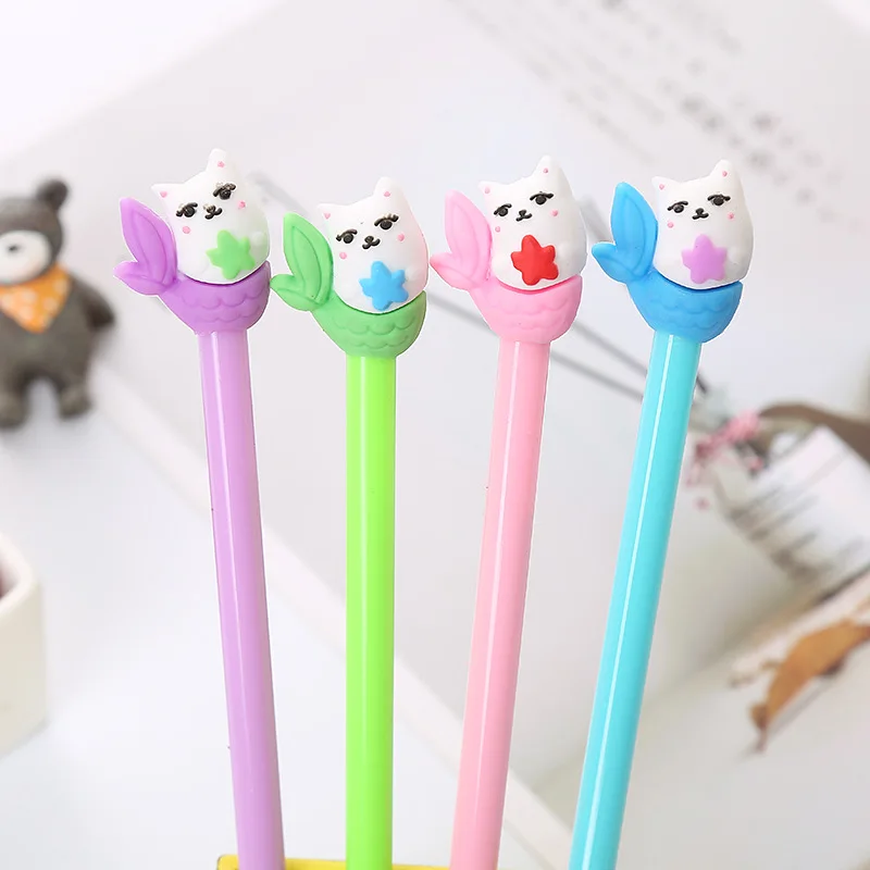 

1pcs/lot Cute Pens Press Gel Pen Set 0.5mm Black Ink Ballpoint Pen for School Stationery Student Writing Supplies