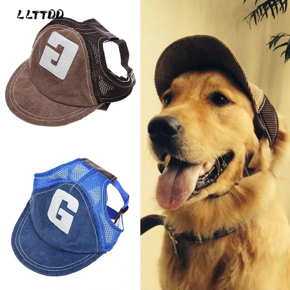 

Шляпа для собак, Солнцезащитная шляпа, бейсболка, спортивная шапка для собак на открытом воздухе с отверстиями для ушей, регулируемая модел...