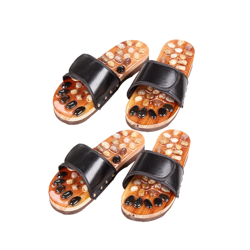 

Plantar Fasciitis Sandals Acupoint Foot Massage Slipper Acupressure Sandle Wooden Shoes Men Women