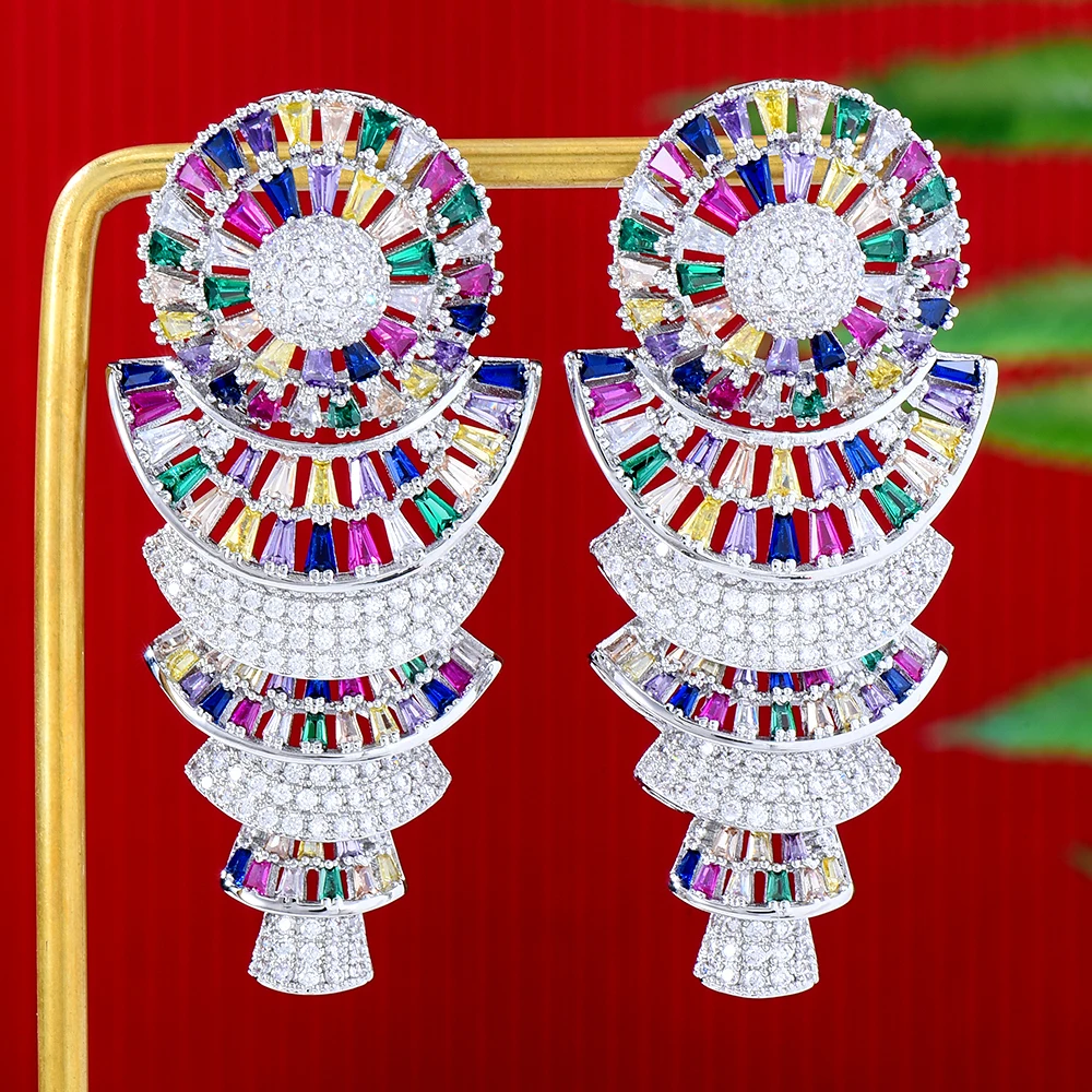 

Blachette Subai Arabic Big Dangle Pendant Earrings Women Indian Earring Banquet Daily Celebration Dubai Jewelry Accessory Female