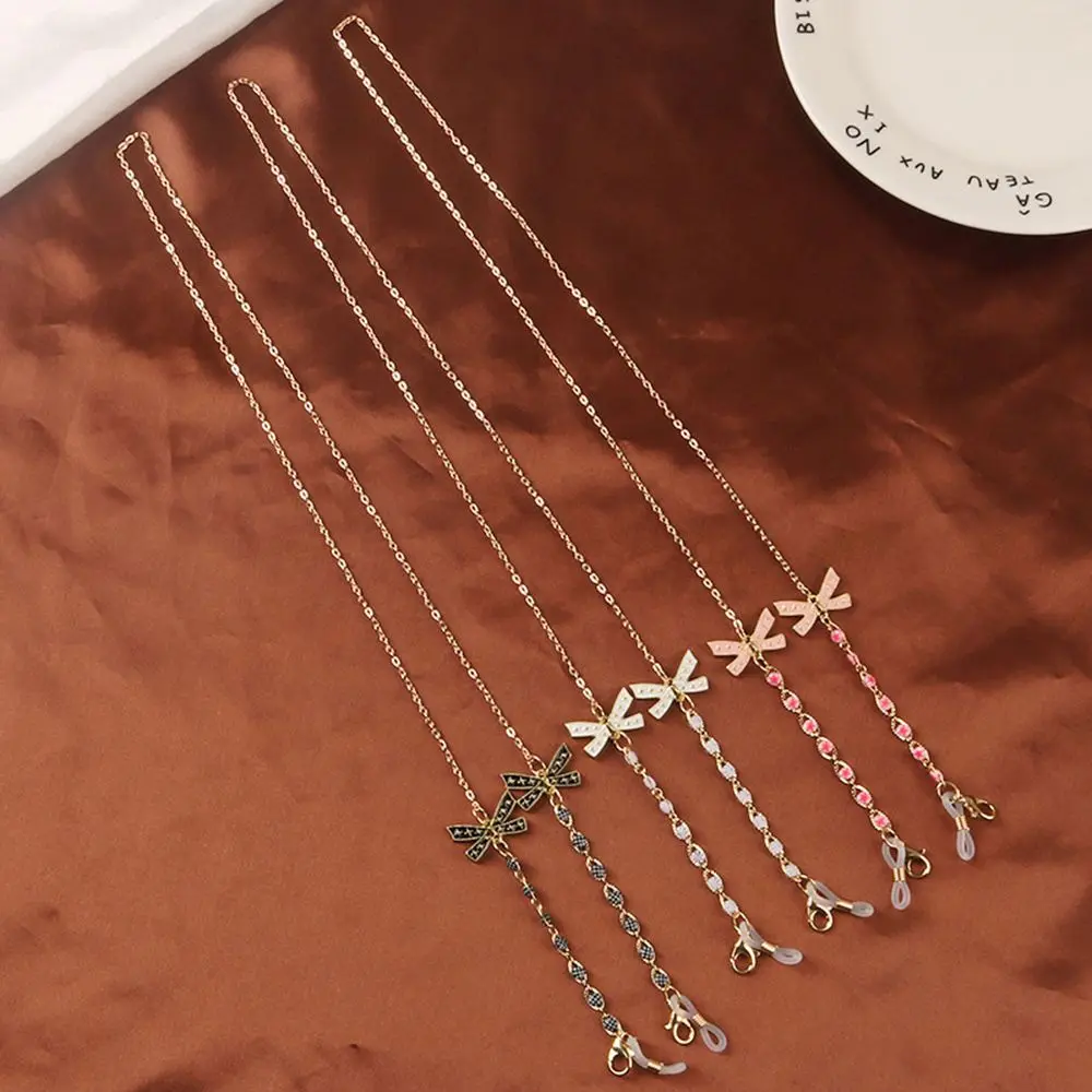 

Shiny Fashion Diamond Bow-knot Eyewear Accessories Holder Cord Neck Strap Mask Lanyard Glasses Chain