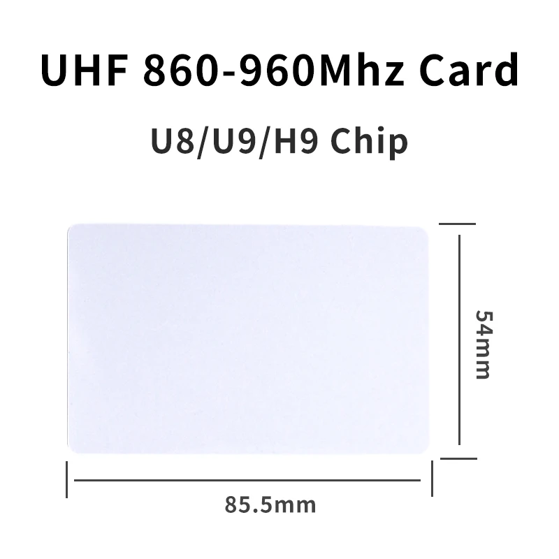 

10 шт. Двухчастотная карта UHF 860-960 МГц + HF 13,56 МГц RFID-карта, пассивная RFID-карта из ПВХ