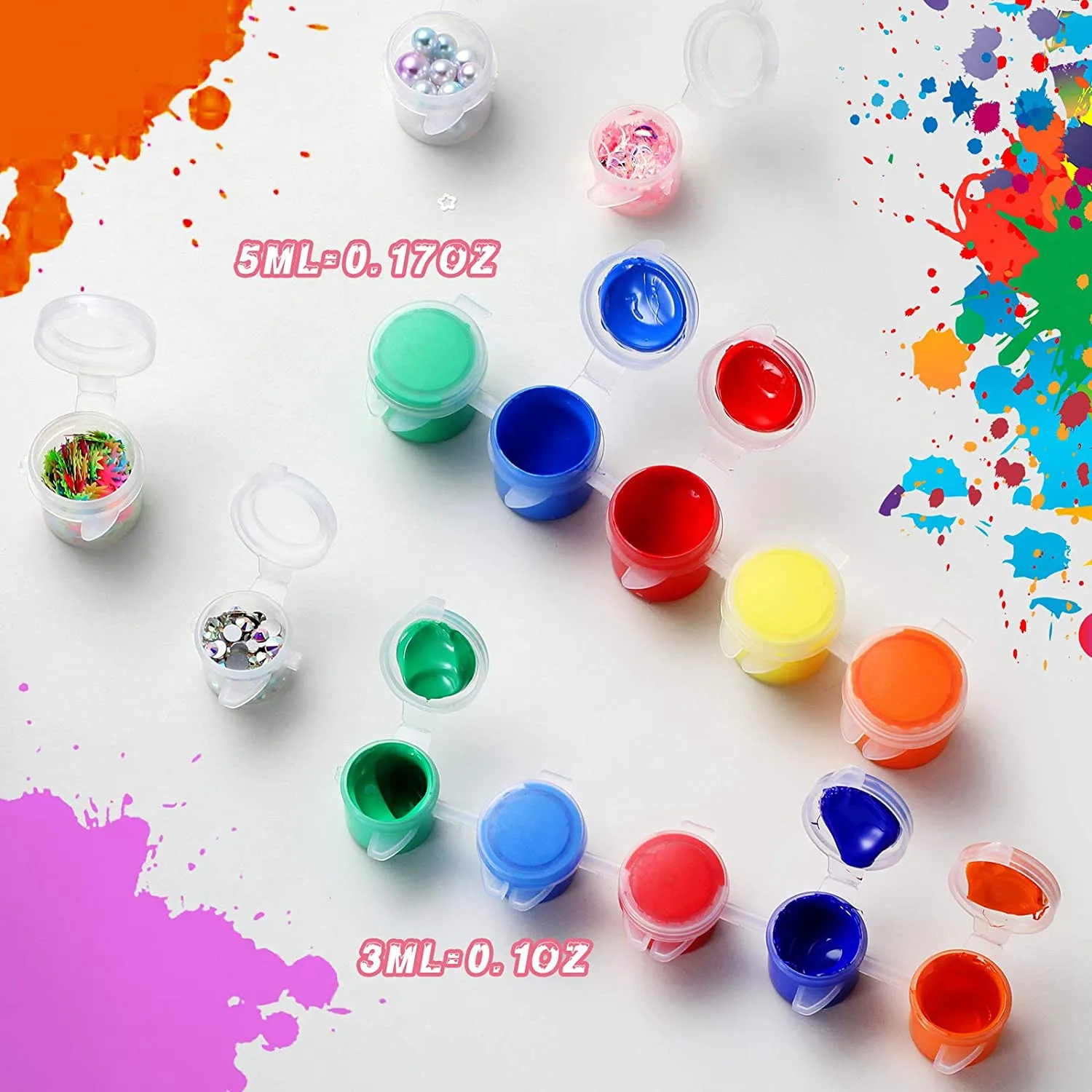 100 полосок, 600 горшков, пустые полоски для краски, чашка для краски ...