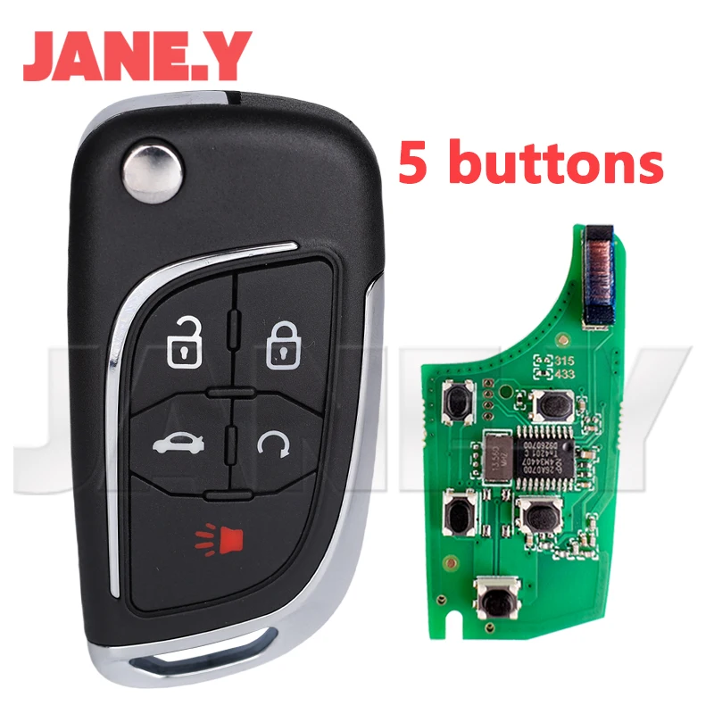 

Модифицированный автомобильный ключ для Chevrolet Cruze Camaro Equinox Malibu Sonic Spark Volt Epica Lova Impala ID46 чип 315/433 МГц